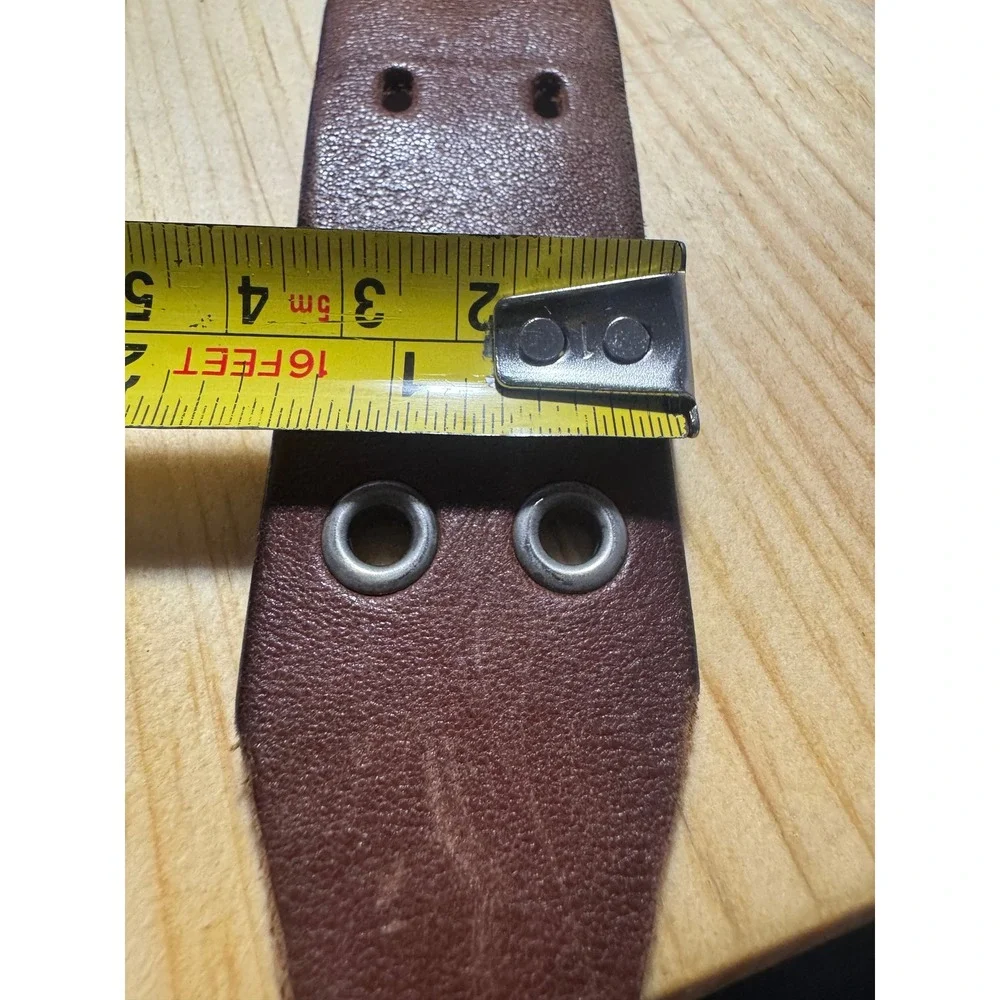 American Eagle Double Prong Grommet Belt 1977 Patch Vintage Y2K sz 36 Preloved